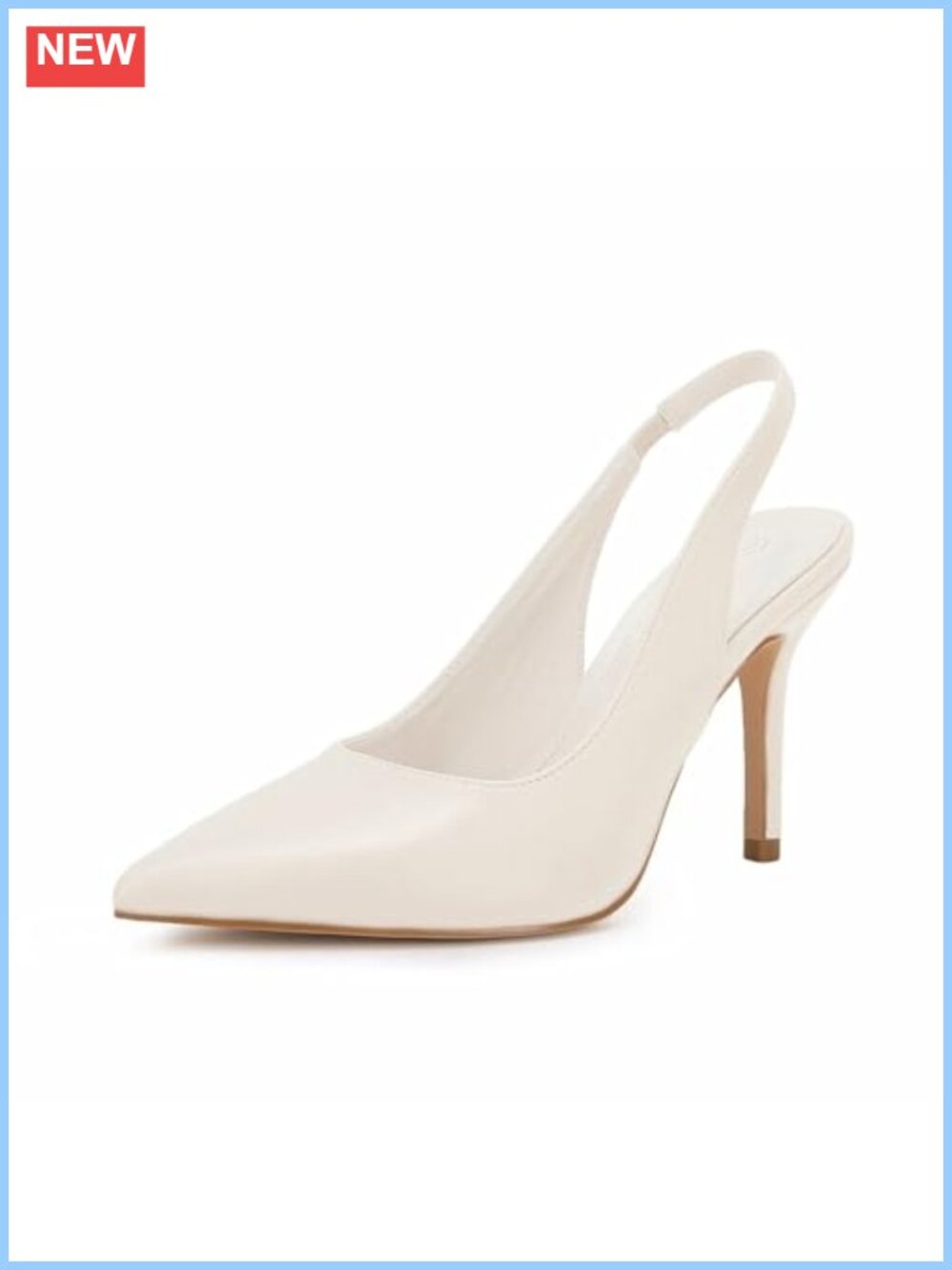 Womens Pointed Toe Slingback Pumps Heels Stiletto Slip On Party Shoes